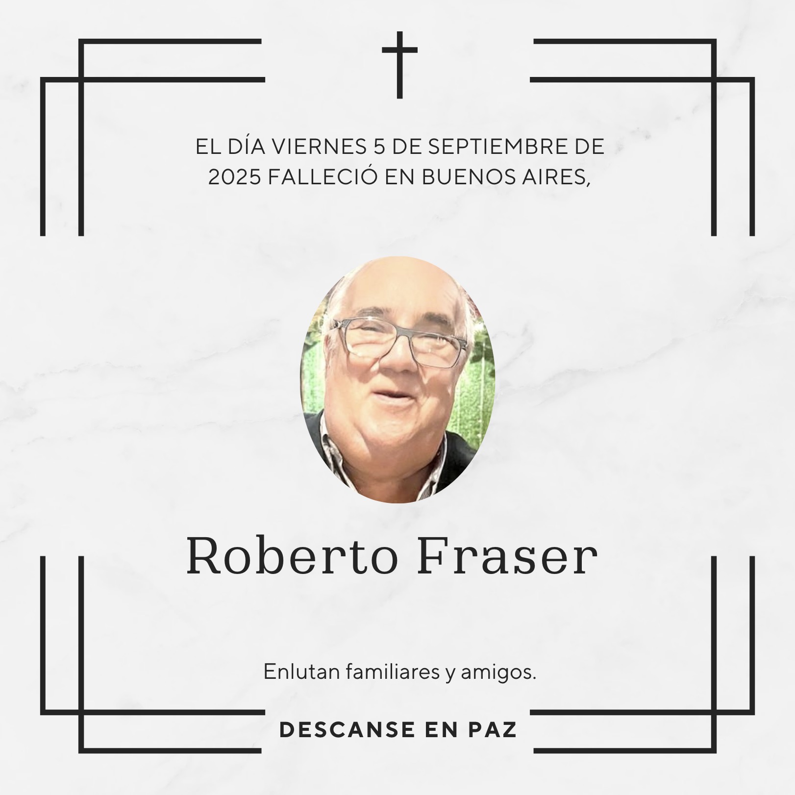 Fallecimiento | Roberto Fraser
